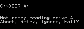 Abort, Retry, Ignore, Fail
