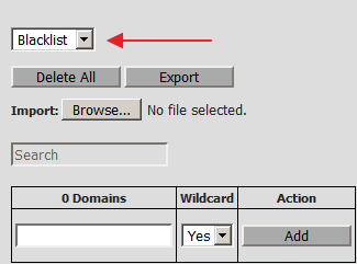 Javascript Whitelist Options