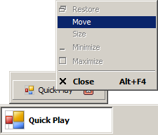 Context menu showing "Move"